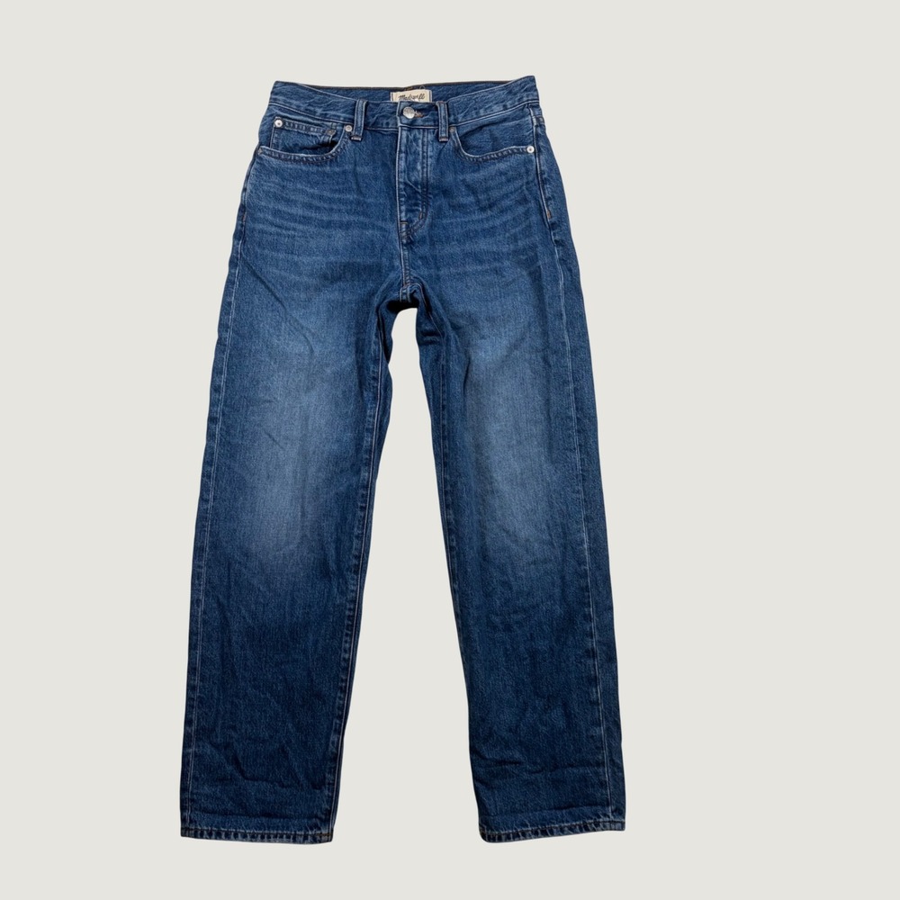 Madewell Low-Slung Straight Jeans Womens Button Fly Denim 25 Blue Y2K Minimalist